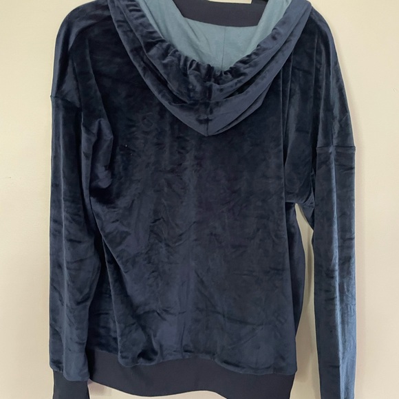 Lularoe Cozy Bethany Navy Velour Hoodie XL-NEW - Picture 3 of 6